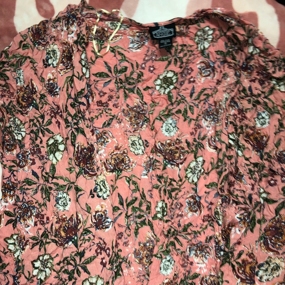 Floral short sleeve causal cardigan